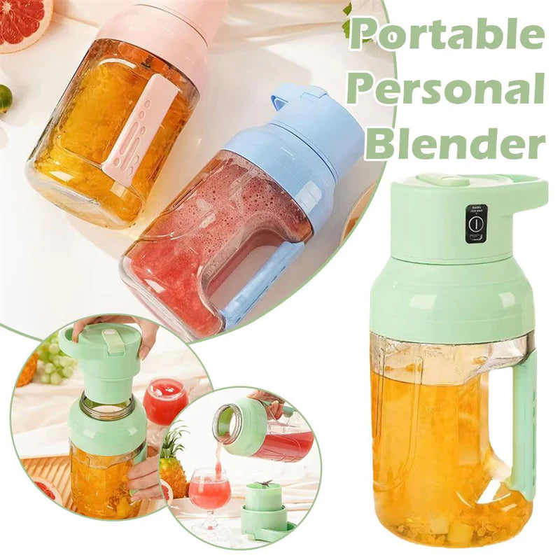 Portable Electric Juicer with 1500ml Capacity - USB Rechargeable