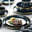 Elegant Blue Porcelain Dinner Plates