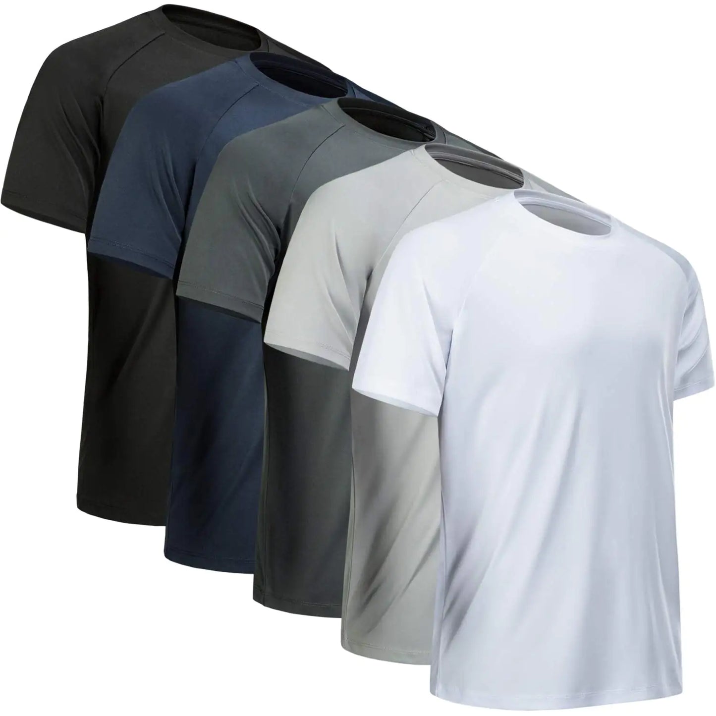 Camisetas de entrenamiento de secado rápido para hombres MCPORO - Paquete de 5