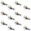 Gypsy King Hopper Foam Body Grasshopper Flies - 12 Pack, Size 10 - Korvel