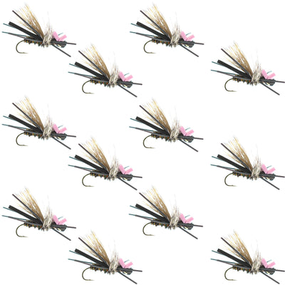 Gypsy King Hopper Foam Body Grasshopper Flies - 12 Pack, Size 10 - Korvel