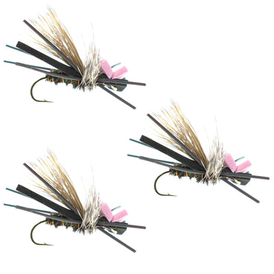 3 Pack Gypsy King Hopper Foam Body Grasshopper Fly - Size 10 Hooks for Ultimate Fishing - Korvel