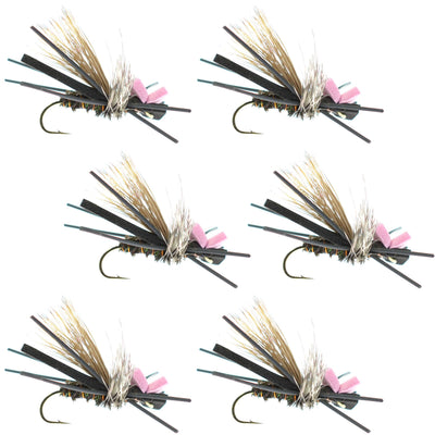 Gypsy King Hopper Foam Body Grasshopper Flies - Size 10 (Pack of 6) - Korvel