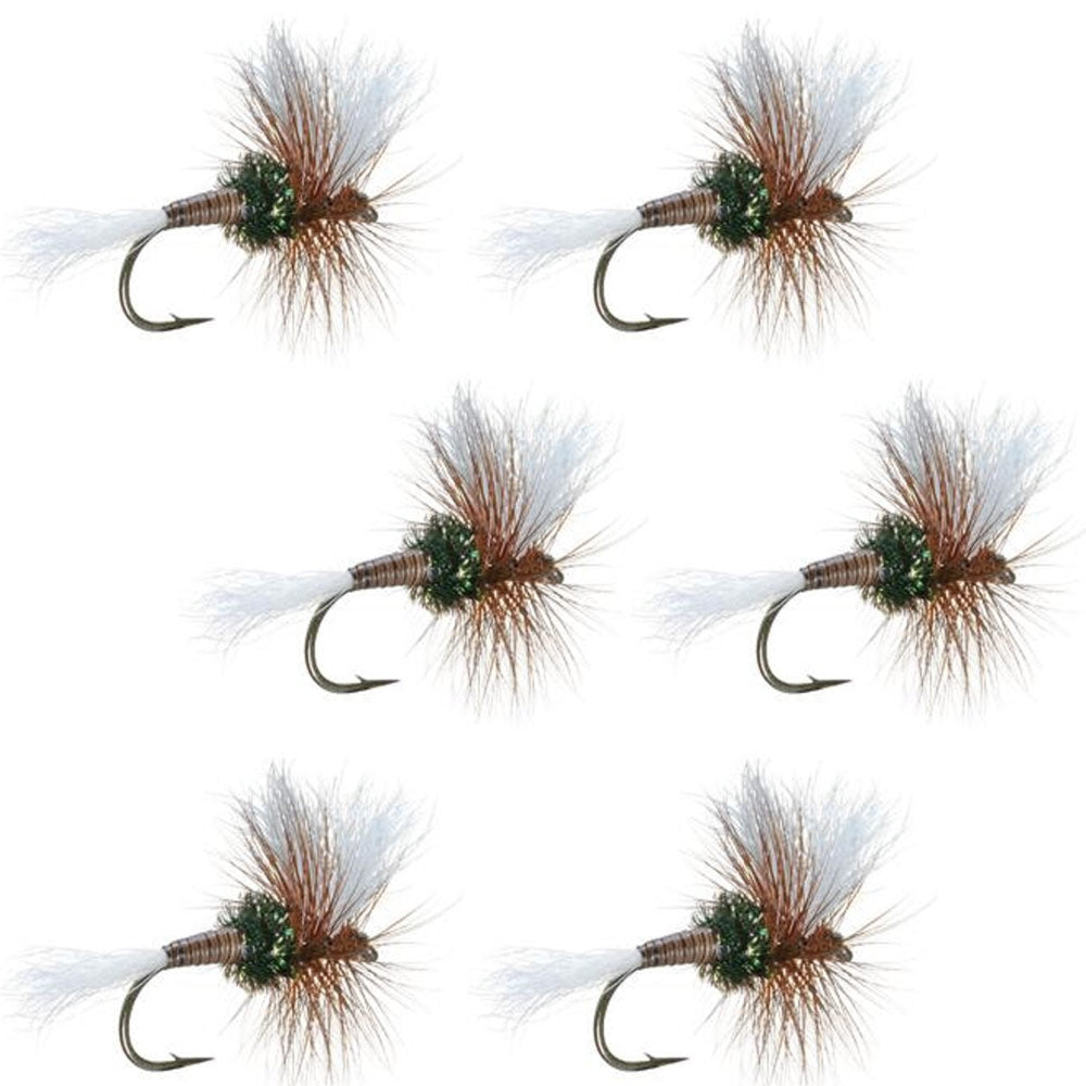 H & L Variant Classic Dry Fly Set - 6 Size 10 Flies for Ultimate Fishing Success - Korvel