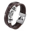 Bracelet en cuir tressé tendance pour hommes et femmes