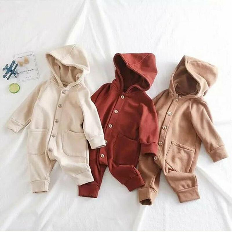 Premium Newborn Hooded Romper with Pockets