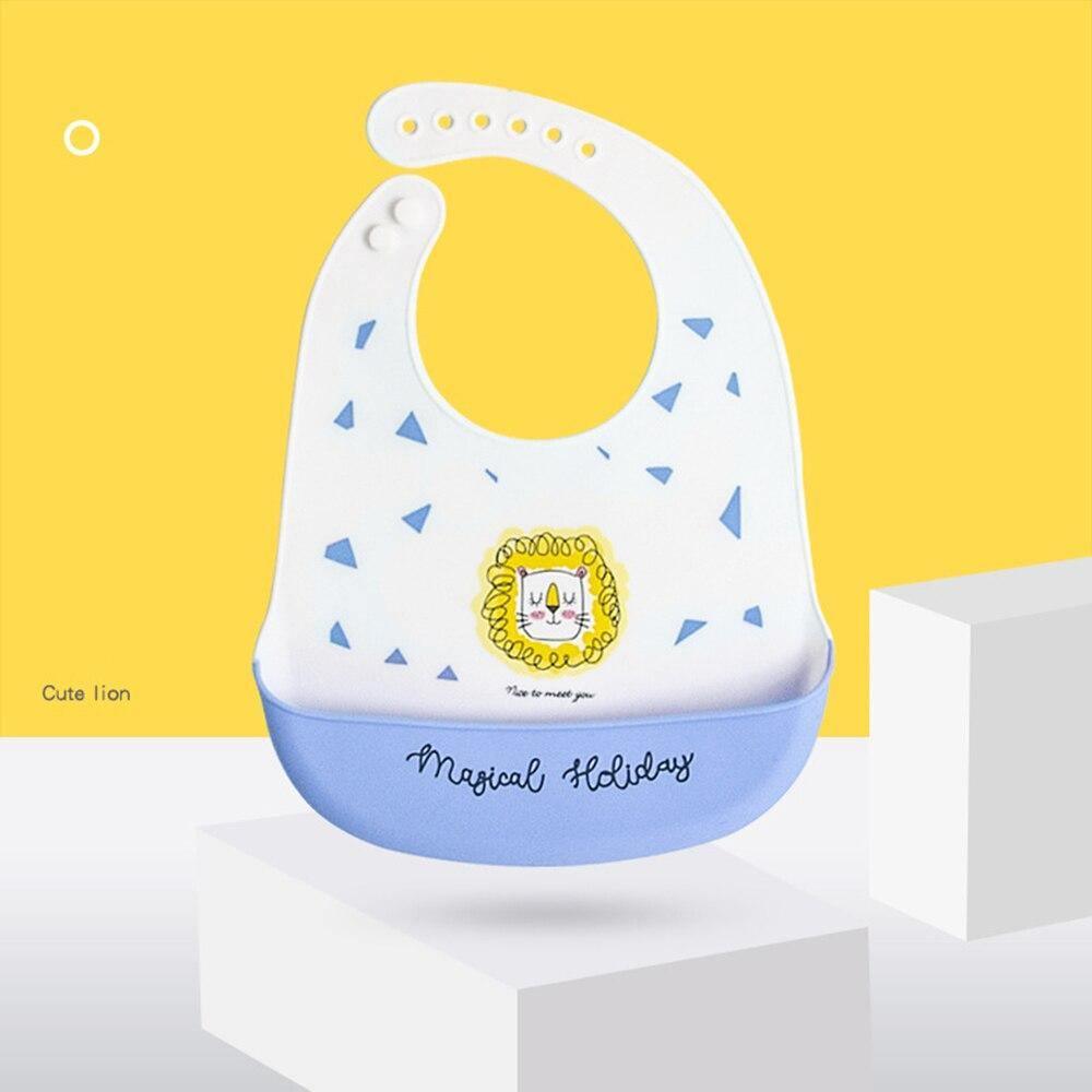 Bavoir en silicone imperméable ajustable pour bébés et enfants