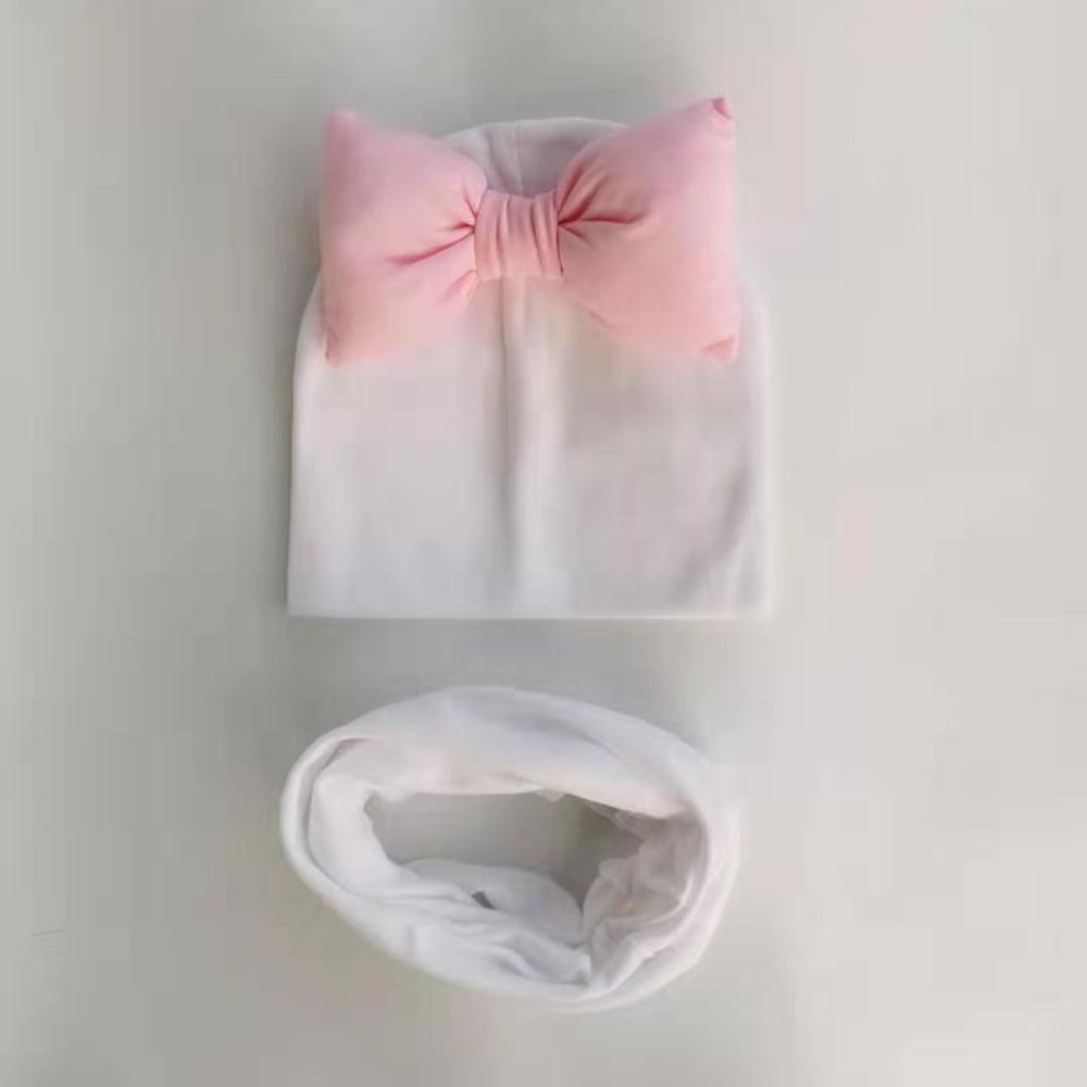 Chapeau en Coton Premium pour Bébé avec Nœud et Écharpe