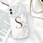 Funda de teléfono de textura de mármol blanco A-Z premium para iPhone 12 Mini
