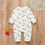 Floral Dinosaur Car Printed Baby Romper - Long Sleeve