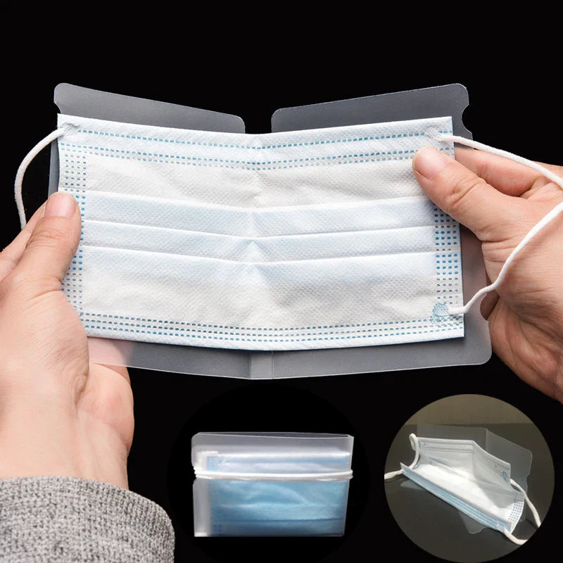 Dustproof Mask Folder Container Foldable Face Masks Folder Clip Safe Pollution Disposable Mask Storage Case Box Organizer - Korvel