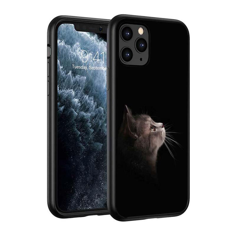 Black Big Eye Cat Phone Case for iPhone Series