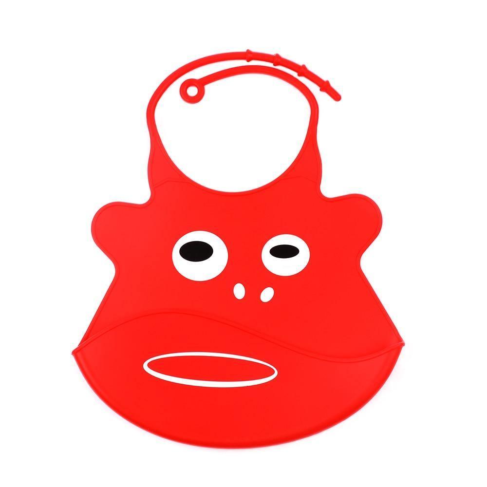 Bavoirs en silicone ajustables avec des designs de dessins animés amusants