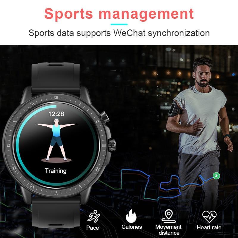Montre intelligente unisexe élégante avec moniteur de fréquence cardiaque et design étanche