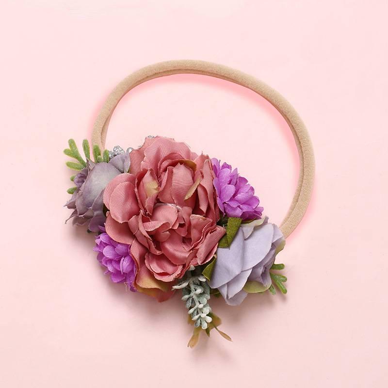 Elegant Floral Headband for Newborns - Soft & Adjustable