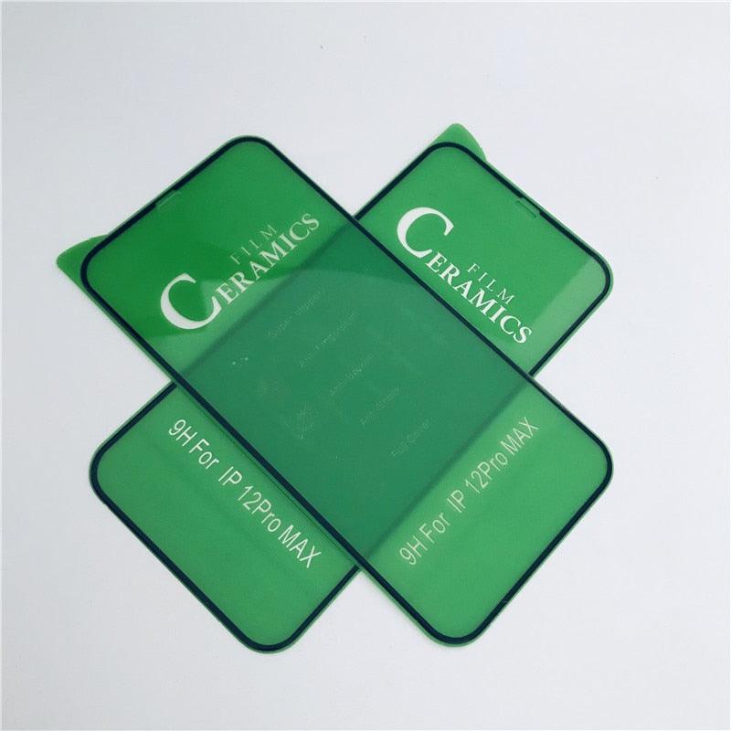 Protecteur d'écran en céramique pleine couverture premium pour iPhone