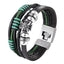 Bracelet en cuir tressé tendance pour hommes et femmes