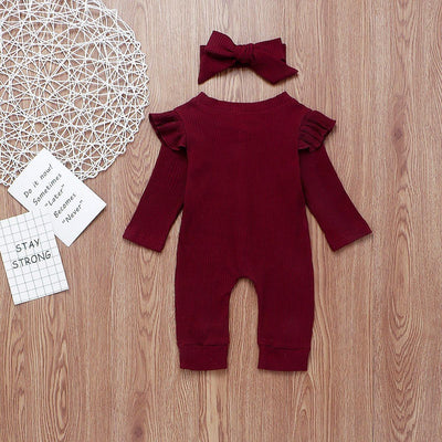 Classic Cotton Knitted Romper for Baby Girls and Boys