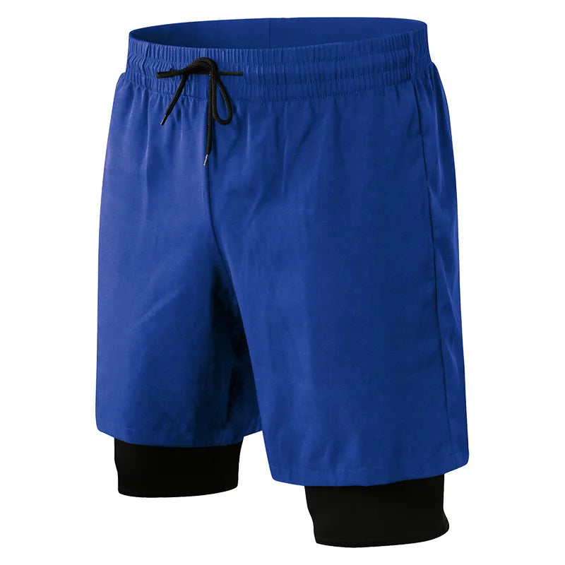 Shorts de sport pour hommes en noir à 4 voies extensibles avec poche