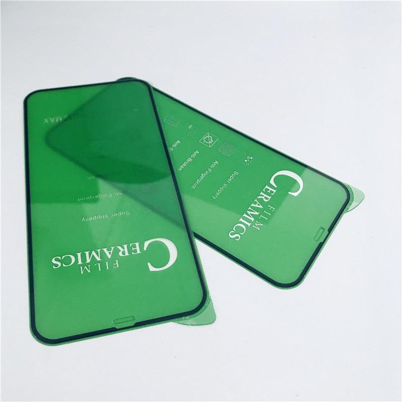 Protecteur d'écran en céramique pleine couverture premium pour iPhone