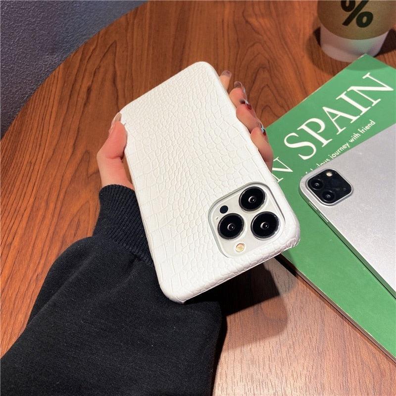 Coque en cuir véritable pour iPhone 13 Pro - Design de luxe