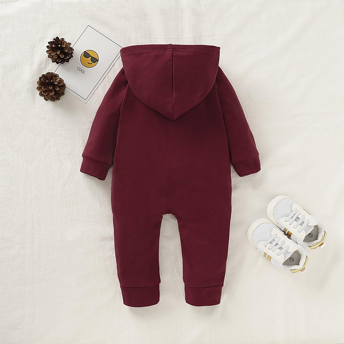 Premium Newborn Hooded Romper with Pockets