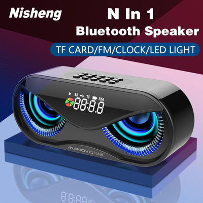 M6 Owl Design Bluetooth Speaker with LED Flash and FM Radio