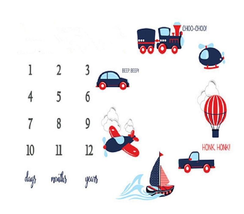 Adorable Cartoon-Themed Baby Milestone Blanket and Play Mat - Korvel