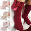 Charming Non-Slip Cotton Knee High Socks with Bow for Baby Girls - Korvel
