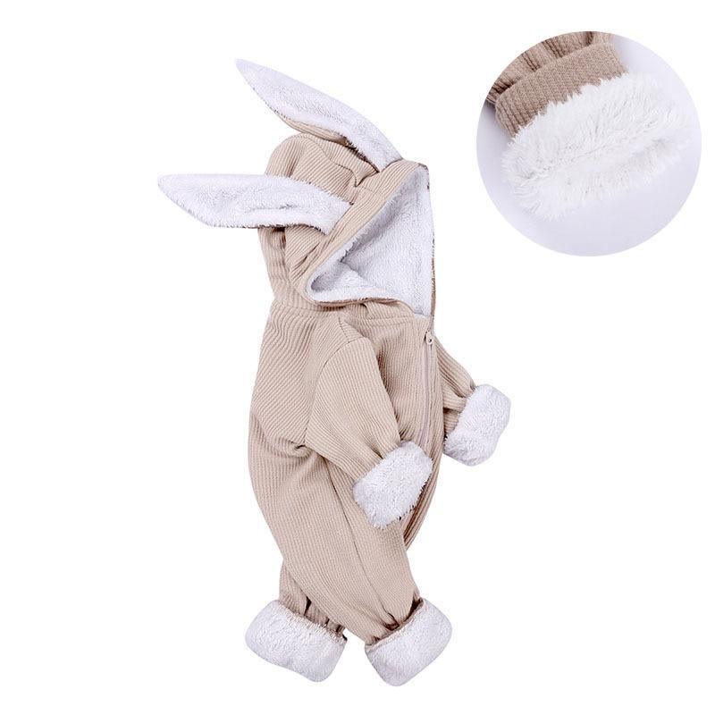 Combinaison Bébé Charmante avec Oreilles de Lapin - Jumpsuit en Coton