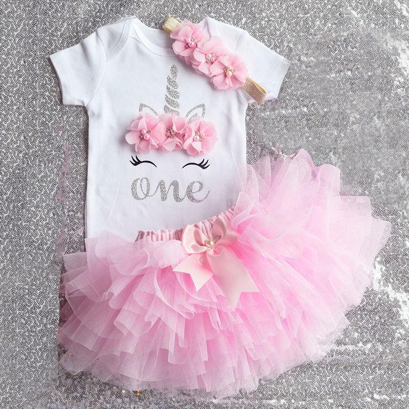 Vestido Moderno de Unicornio para Celebraciones del Primer Cumpleaños