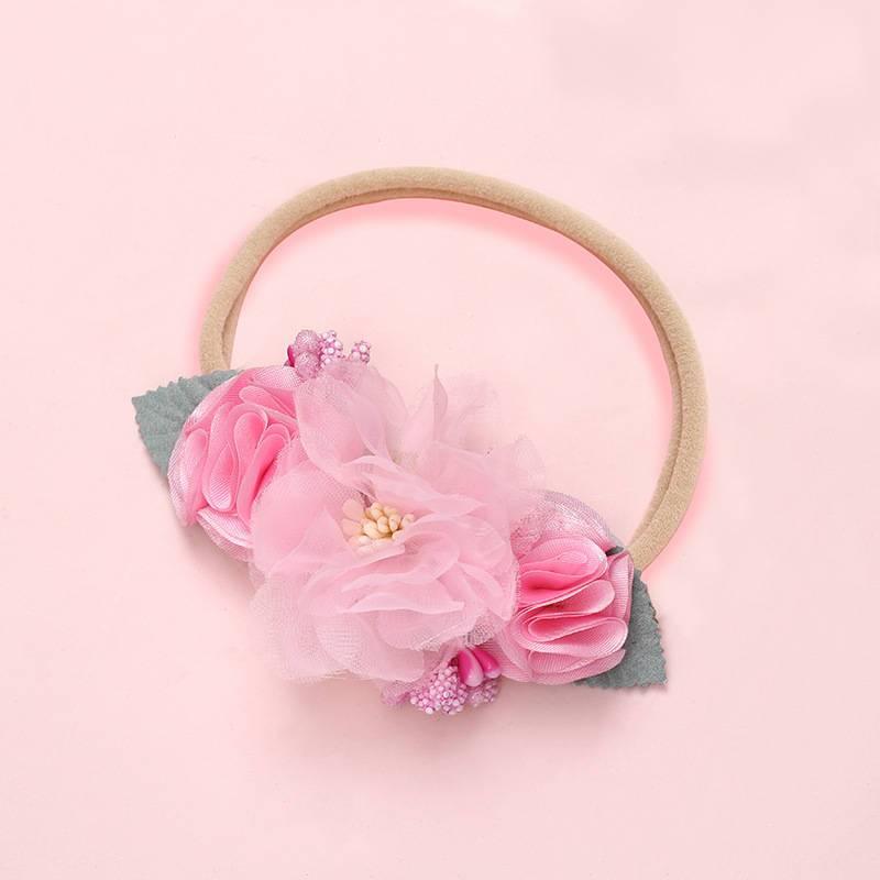 Elegant Floral Headband for Newborns - Soft & Adjustable
