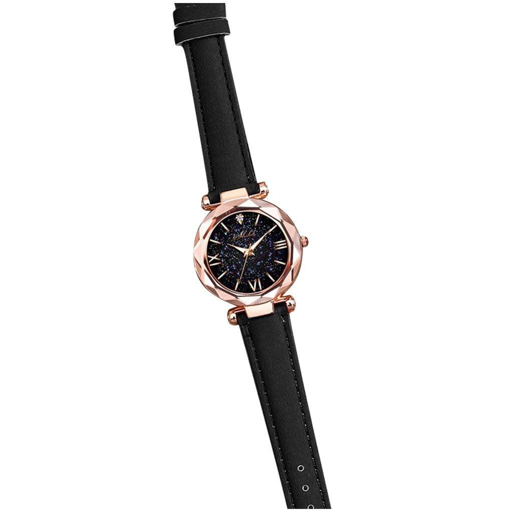 Montre à Quartz de Luxe pour Femmes avec Détails Fluorescents