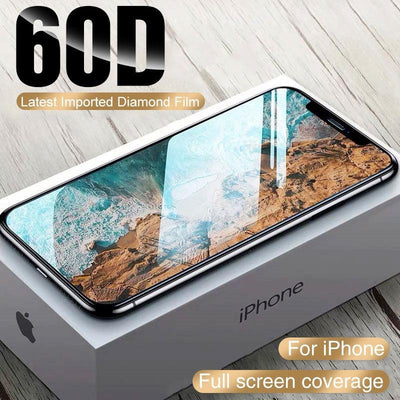 60D Full Cover Tempered Glass Screen Protector for iPhone