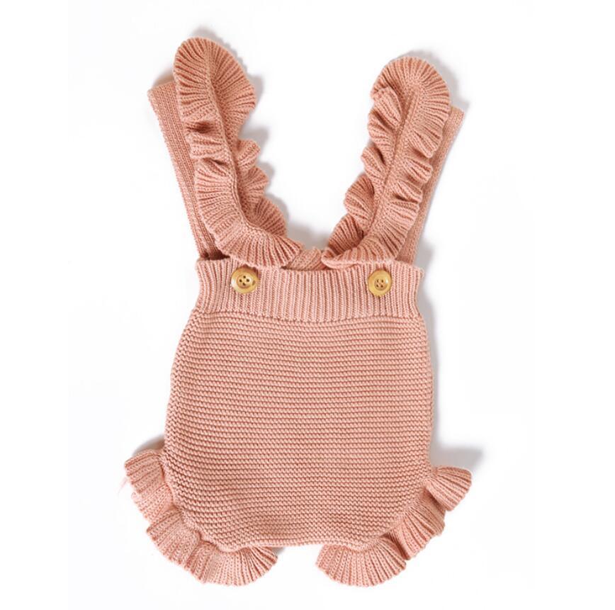 Combinaison Tricotée de Style Rétro pour Fille Bébé