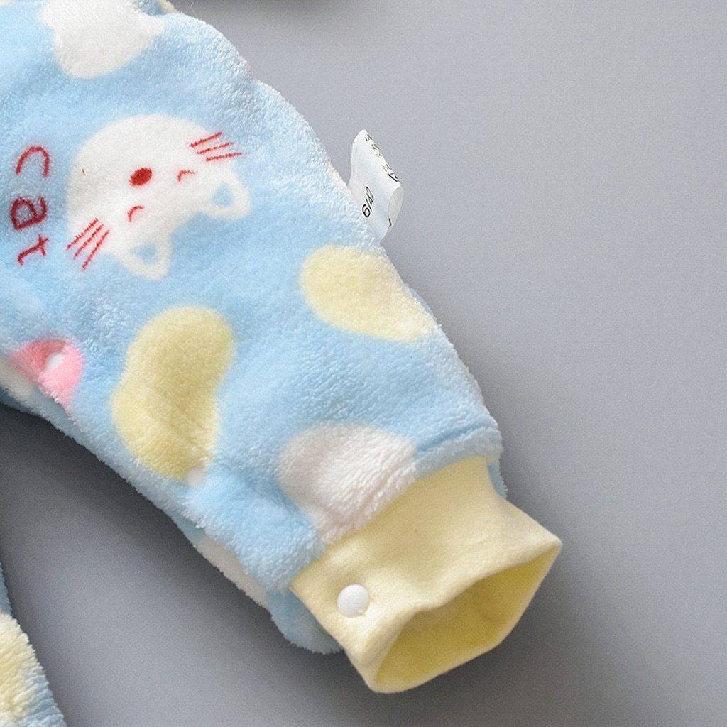 Premium Cartoon Animal Fleece Baby Jumpsuit