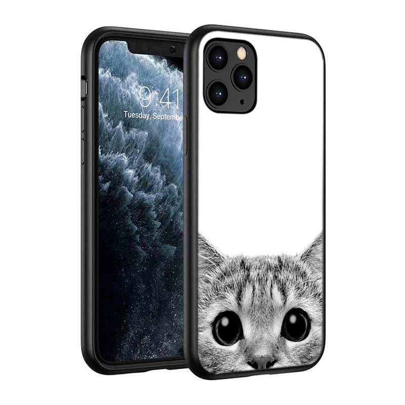 Black Big Eye Cat Phone Case for iPhone Series
