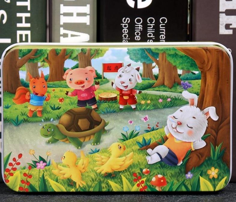 Puzzle en bois cartoon d'animaux de 60 pièces pour enfants
