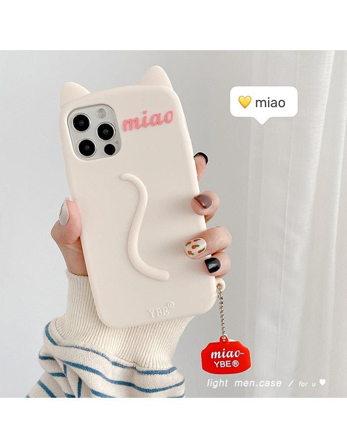 Cartoon Cat Ear Phone Case for iPhone - Cute & Durable