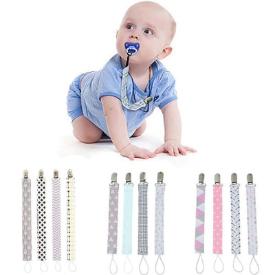 4-Piece Infant Pacifier Clip Set for Babies