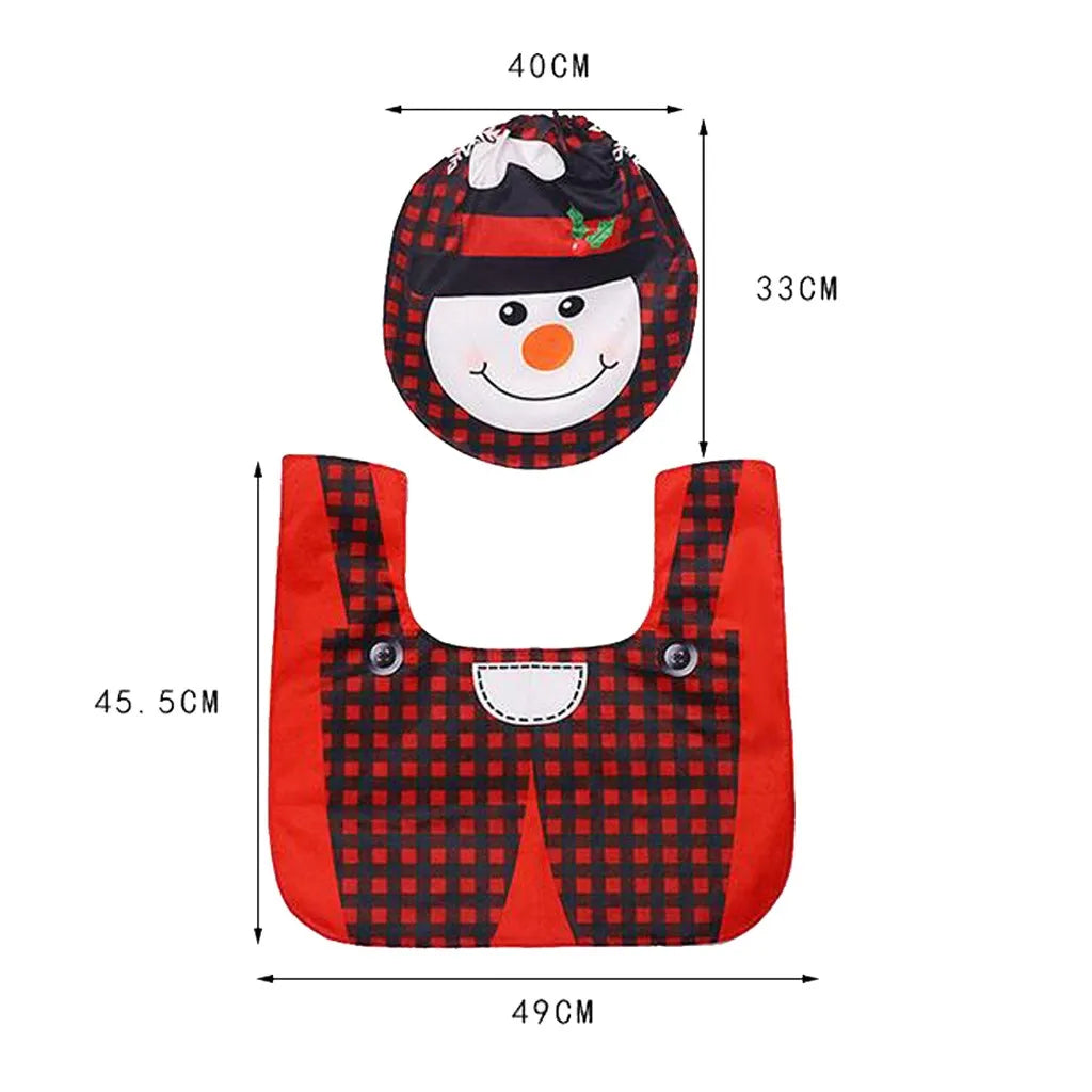 Christmas Toilet Decoration Santa Claus Bathroom Set - Korvel