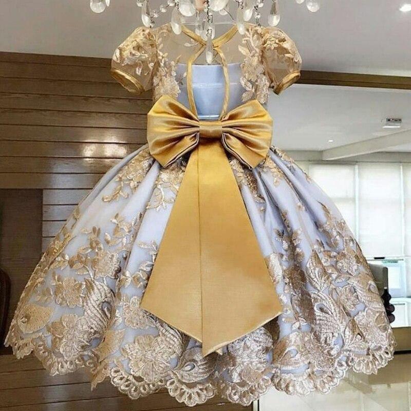 Robe de Princesse de Luxe Fait Main avec Nœud