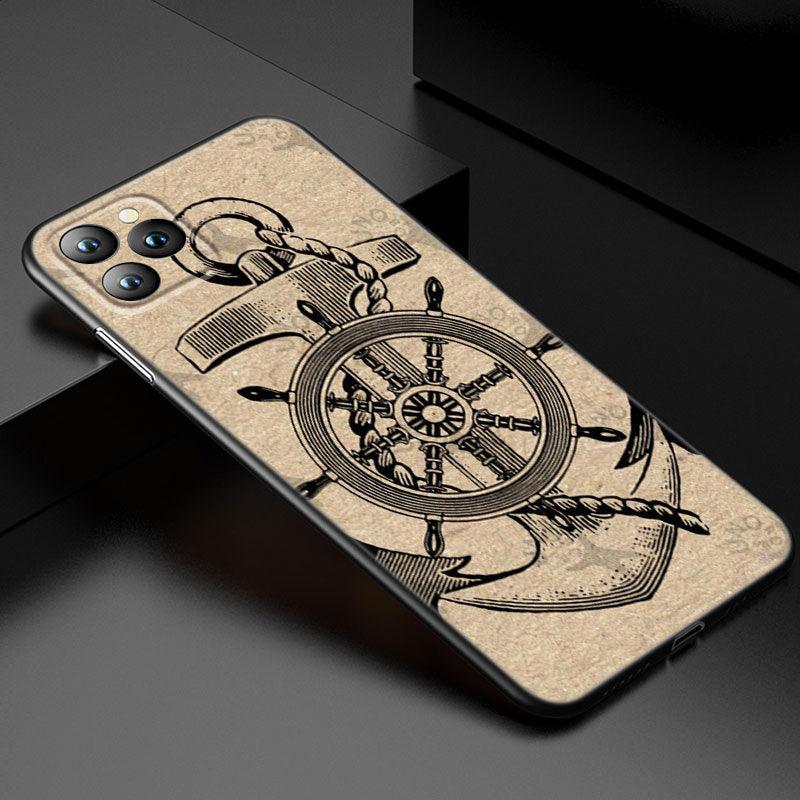 Coque de téléphone Ancre Bateau Roue de Navire pour iPhone