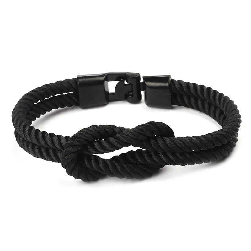 Bracelet en Nylon Tressé Multicouche Moderne et Élégant