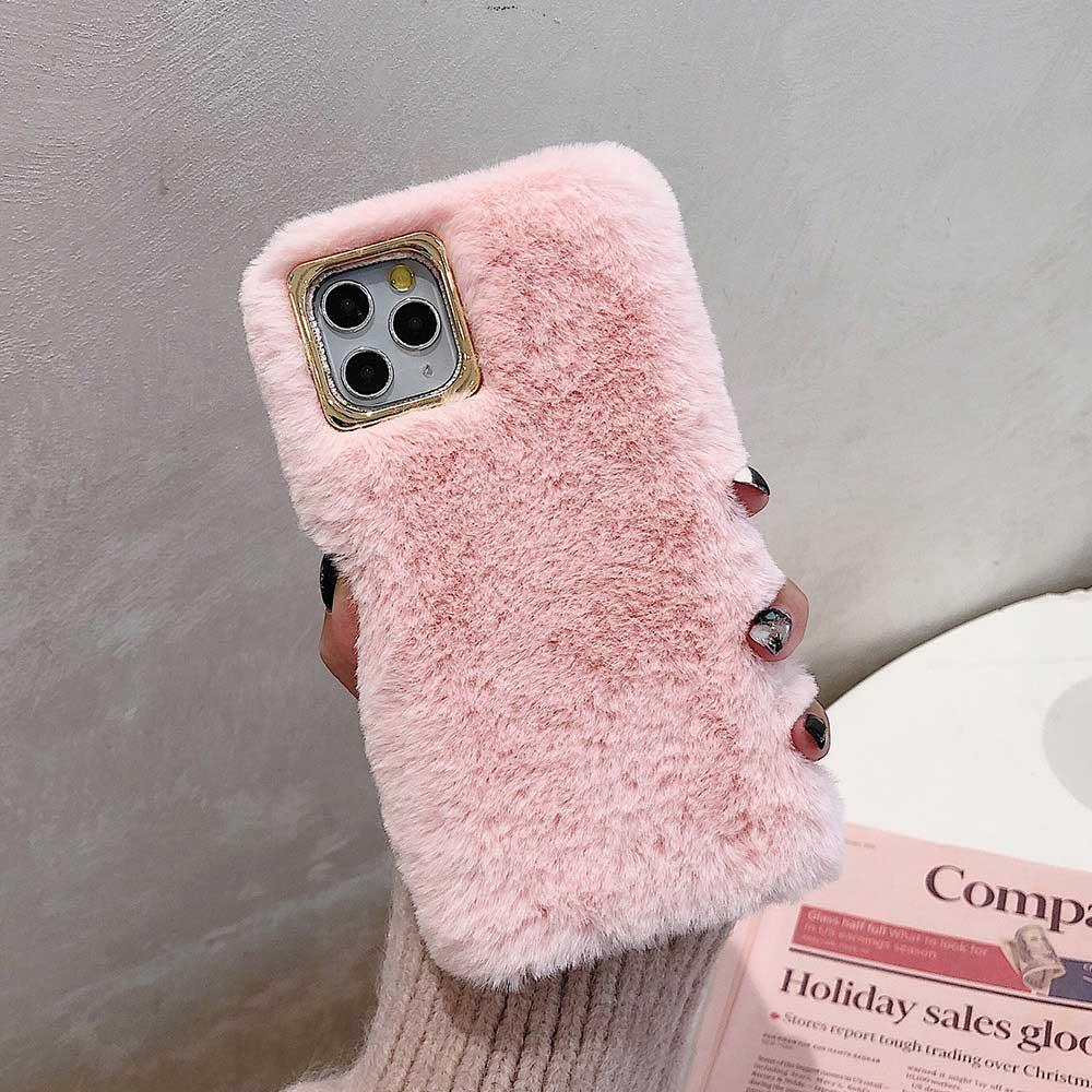 Fashion Plush Leopard Phone Case for iPhone Models