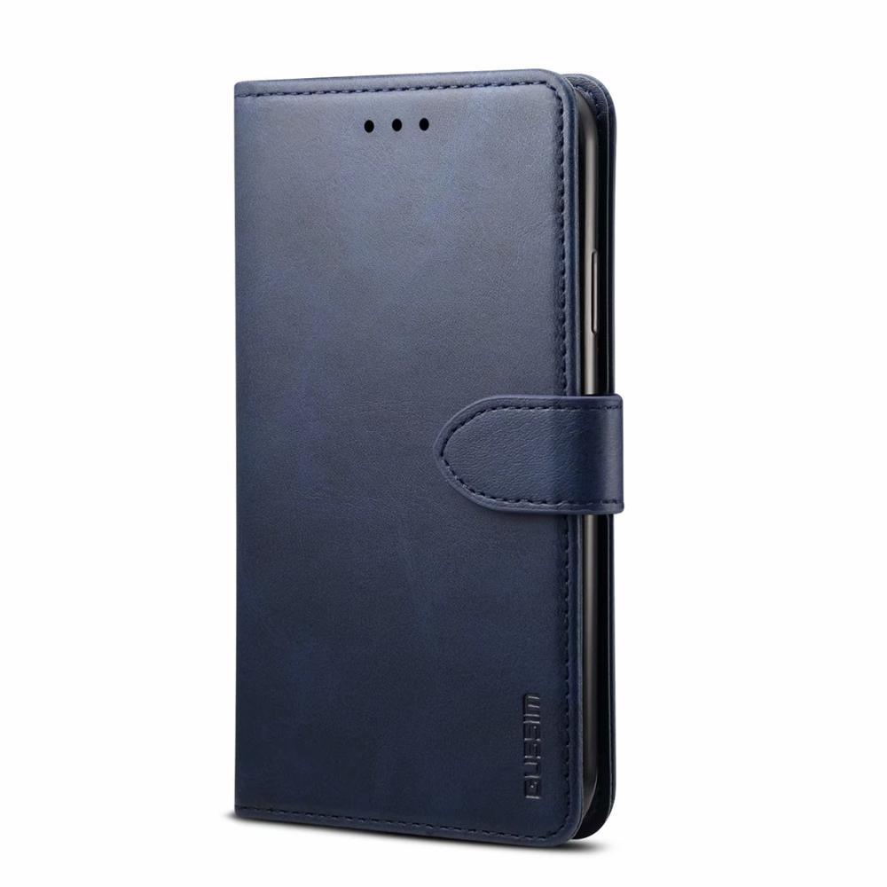 Luxury Red Leather Magnetic Flip Case for iPhone