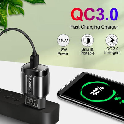 Portable 18W Quick Charge 3.0 USB Charger
