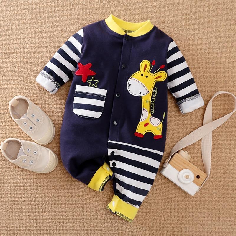 Combinaison Giraffe Premium pour Bébé Garçon - Jumpsuit en Coton Doux