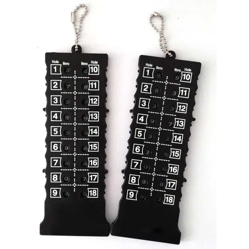 18 Holes Golf Stroke Counters Outdoor Golf Stroke Putt Score Card Score Counter With Key Chain Black - Korvel