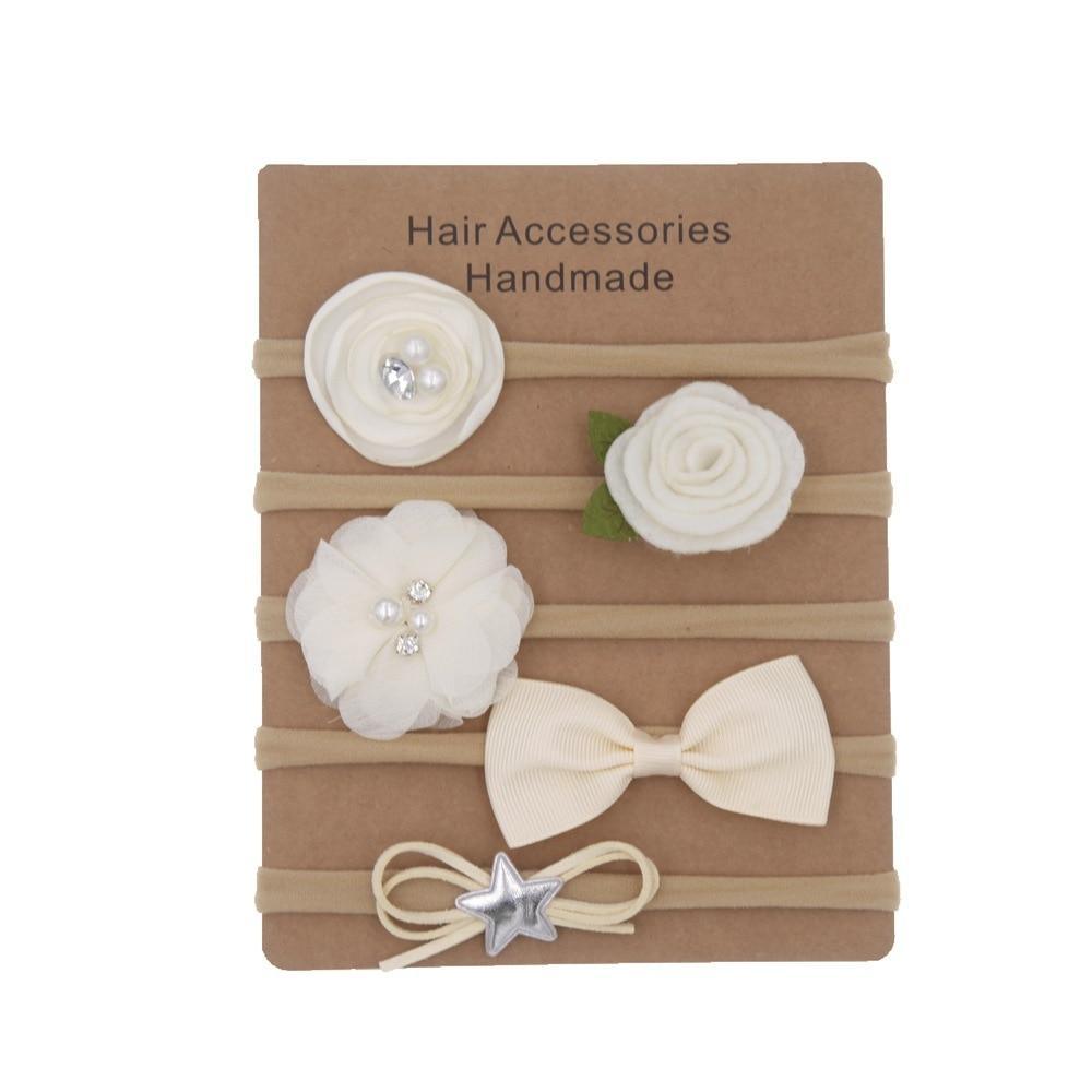 Ensemble de bandeaux floraux faits main pour bébé - Accessoires capillaires doux